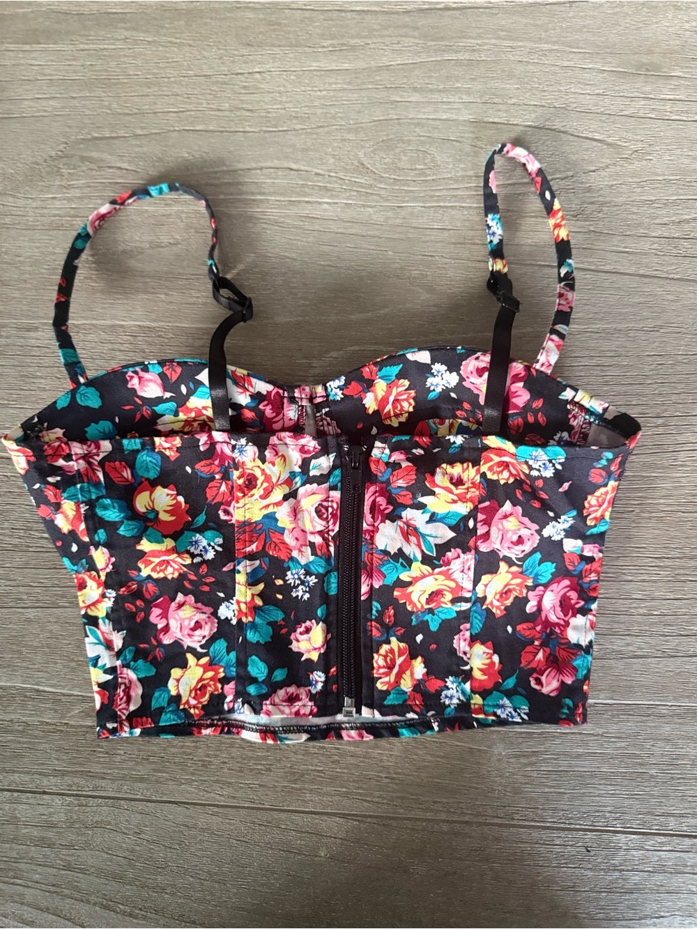 Charlotte Russe Whimsigoth Cami Y2K Floral Bustier Size xs - Picture 3 of 5